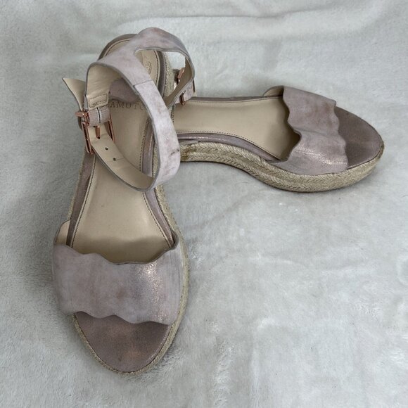Vince Camuto Womens Rose Gold Espadrille Sandals Size 9.5 - Picture 2 of 6